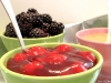 Blackberries, Cherry Topping, & Dulce de Leche