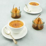 Maple Crème Brûlée with Poached Forelle Pears