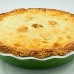 Deep Dish Apple Pie with Calvados A photo of a Deep Dish Apple Pie.