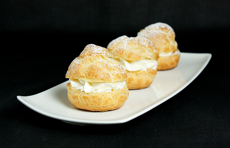 Profiteroles with Vanilla Chantilly Cream A photo of Profiteroles with Vanilla Chantilly Cream.