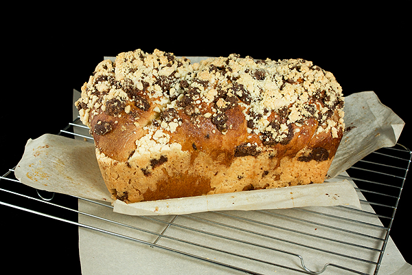 Chocolate Coffee Cake A photo of a loaf of Chocolate Coffee Cake just removed from the loaf pan.