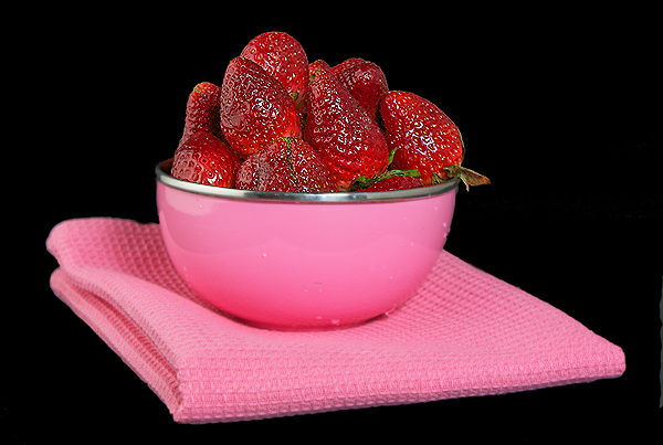 Strawberries A photo of a bowl of fresh strawberries.