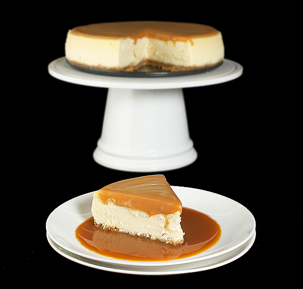 Italian desserts, caramel sauce recipes, baked cheesecake A photo of Amaretto Cheesecake with a toasted Almond Crust and Amaretto-Caramel Sauce.