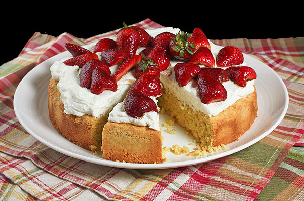 Grace's Sweet Life Almond Cake Recipes A photo of Italian Almond Cake with cornmeal.