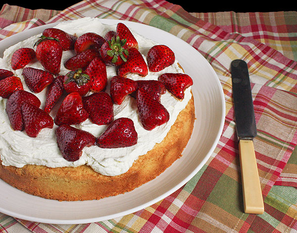 Grace's Sweet Life Cornmeal Recipes A photo of an Italian Cake made with cornmeal and ground almonds.
