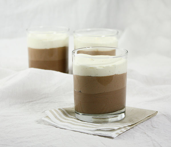 Photo of Triple Chocolate Mousse served in glasses.